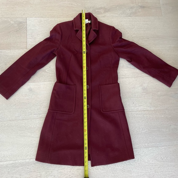 JCrew burgundy wool coat - Picture 4 of 5